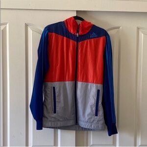 ADIDAS Vibrant Red and Deep Blue Jacket. Size M